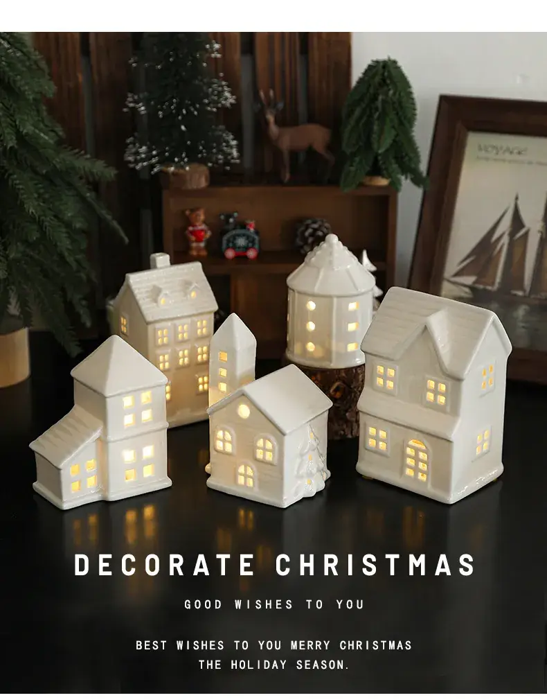 Star-shaped Ceramic Christmas Light 11.5cm White — feature 1