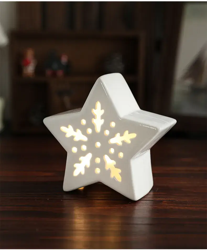 Star-shaped Ceramic Christmas Light 11.5cm White — feature 10