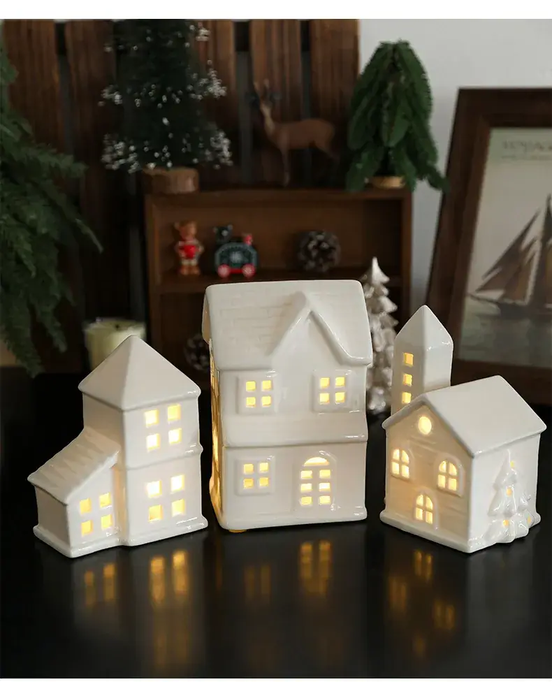 Star-shaped Ceramic Christmas Light 11.5cm White — feature 3