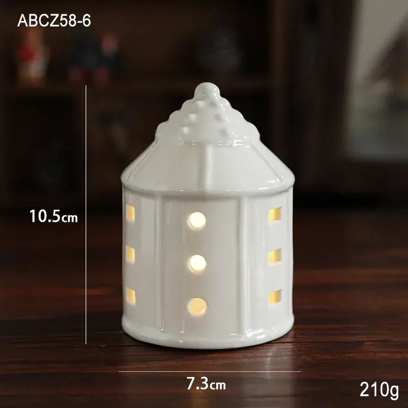 Star-shaped Ceramic Christmas Light 11.5cm White