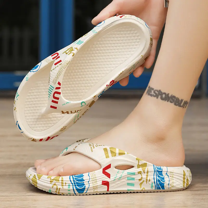 Flip-flops Men's Summer Outwear Flip-flops Sandals for Bathing Non-slip Deodorant Casual Sports Beach Shoes - Image 3