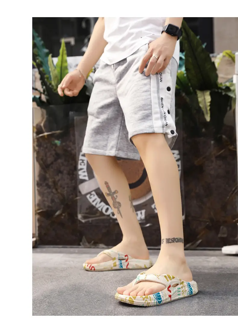 Flip-flops Men's Summer Outwear Flip-flops Sandals for Bathing Non-slip Deodorant Casual Sports Beach Shoes — feature 13