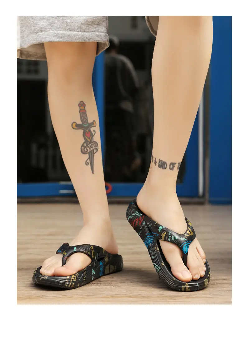 Flip-flops Men's Summer Outwear Flip-flops Sandals for Bathing Non-slip Deodorant Casual Sports Beach Shoes — feature 16