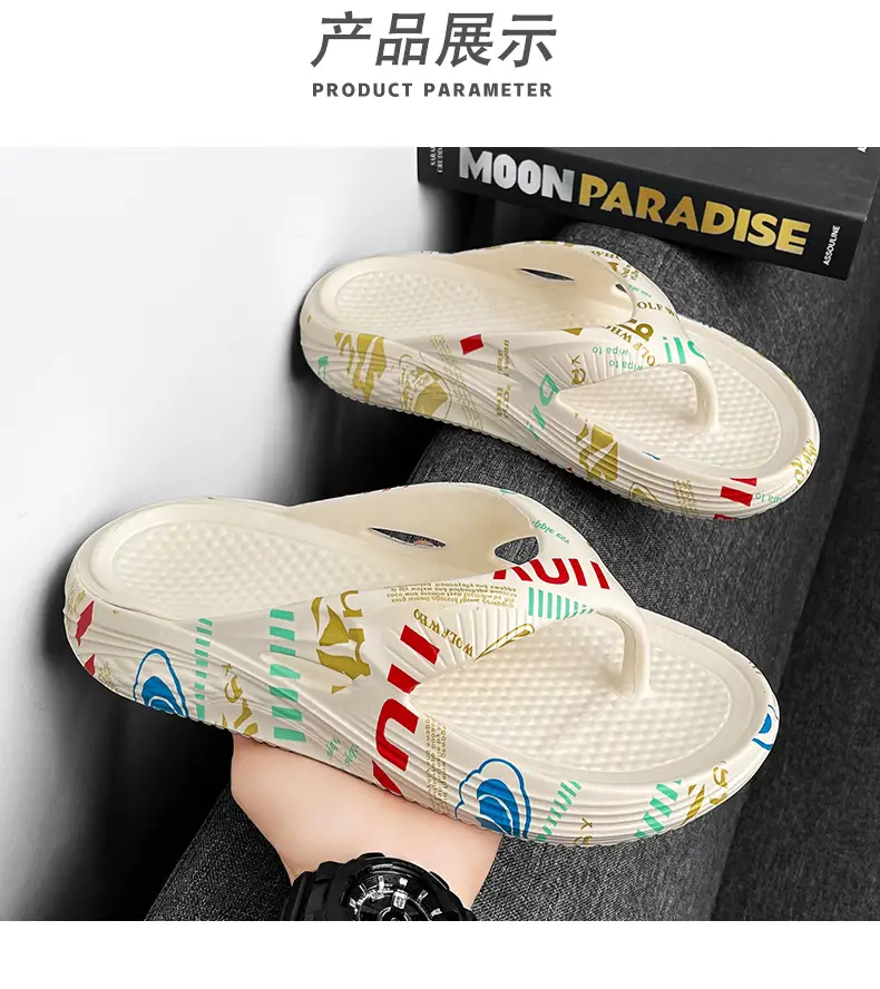 Flip-flops Men's Summer Outwear Flip-flops Sandals for Bathing Non-slip Deodorant Casual Sports Beach Shoes — feature 7