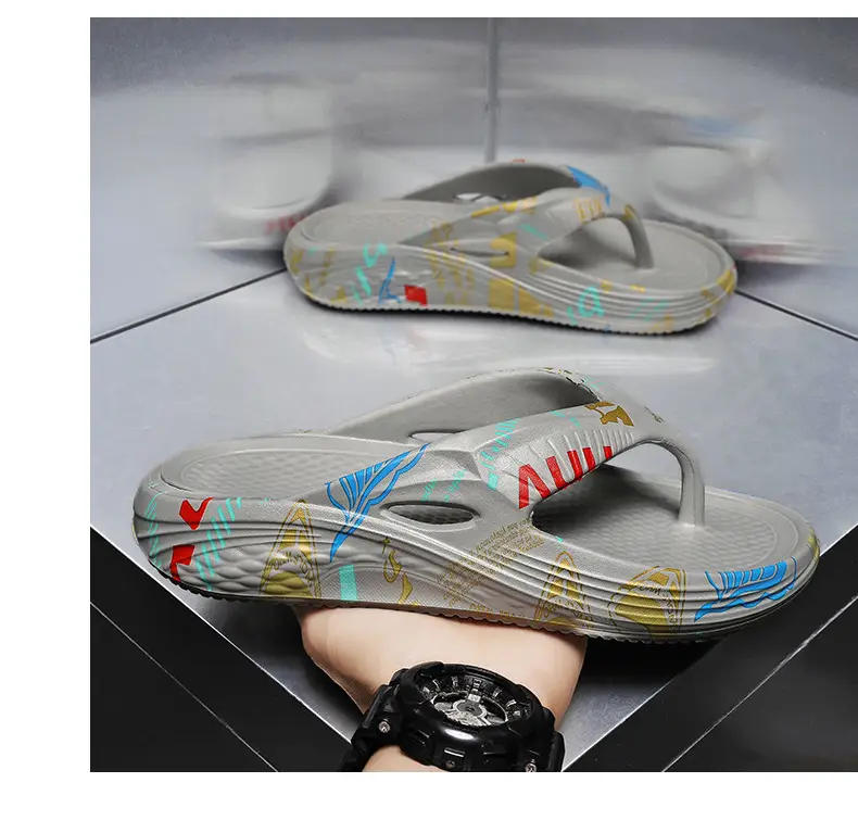 Flip-flops Men's Summer Outwear Flip-flops Sandals for Bathing Non-slip Deodorant Casual Sports Beach Shoes — feature 9
