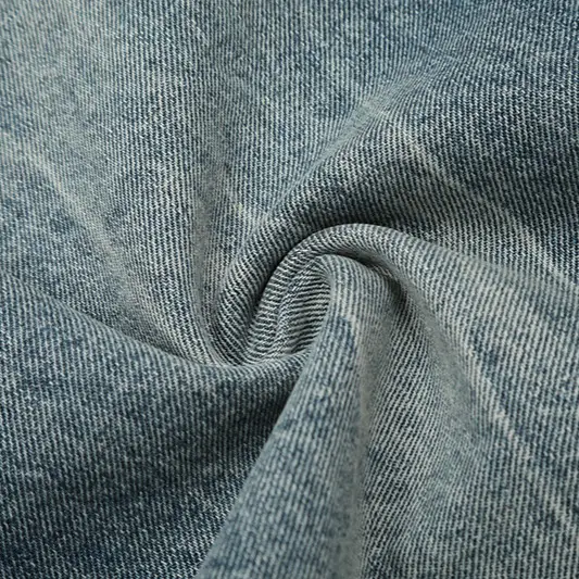 Washed Denim Shorts Cropped Light Blue Men Women
