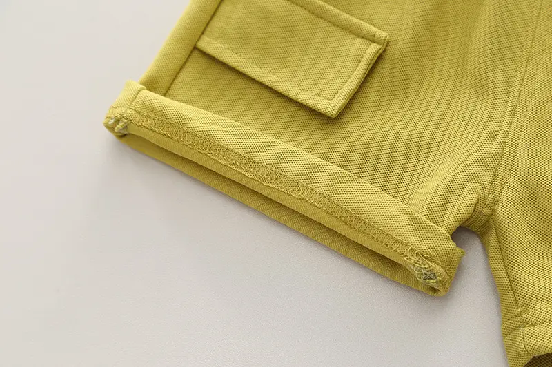2024 Cartoon Boys T-Shirt Shorts Set Green Yellow — feature 13