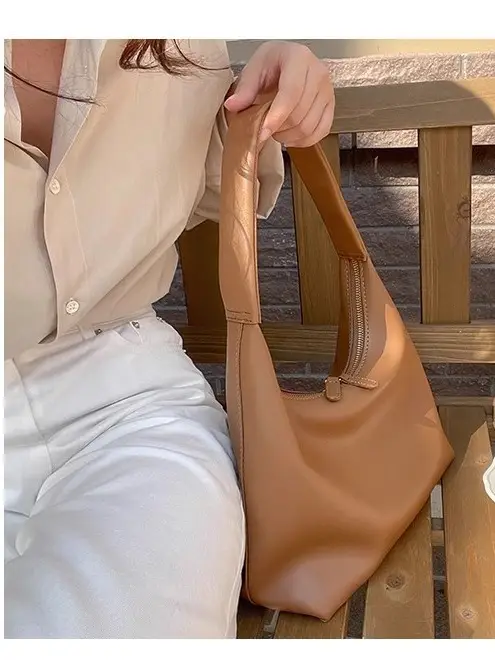 Korean-style Tan Handheld Bag for Women - Image 7