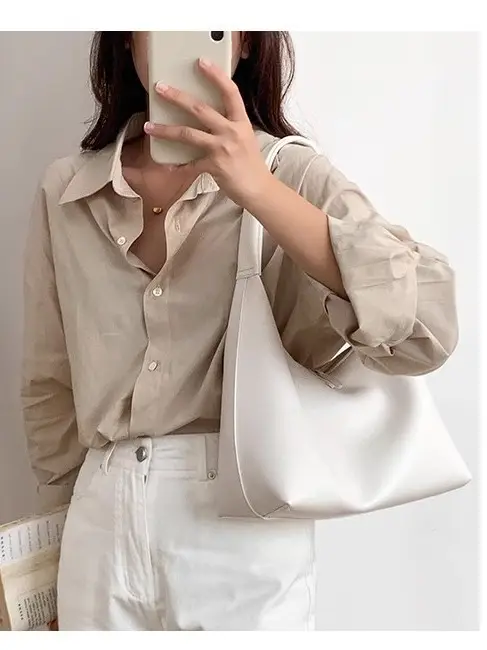 Korean-style Tan Handheld Bag for Women - Image 9