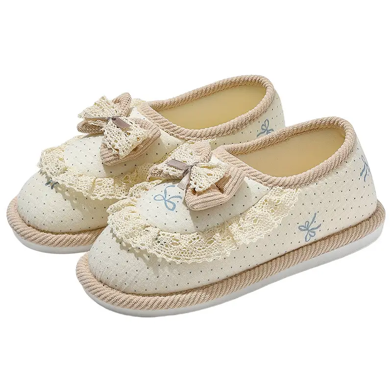 Cover Heel Maternity Confinement Shoes Spring and Summer Cartoon Print Indoor Home Household Ladies Velcro Cotton Shoes Women Wholesale - Image 18
