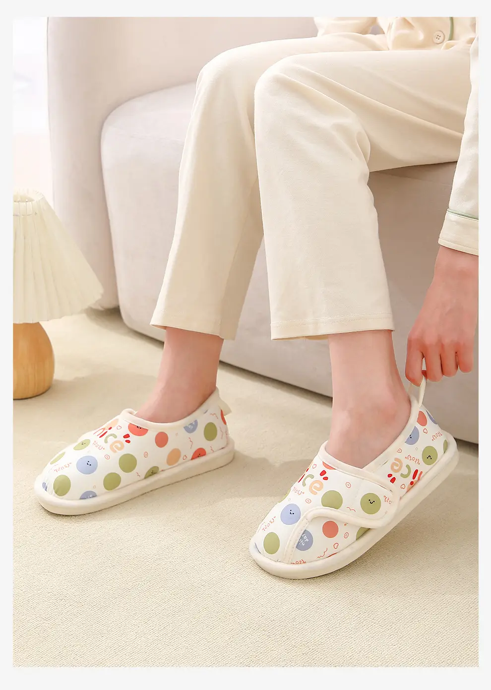 Women's Printed Cotton Slip-On Slippers Summer — feature 22