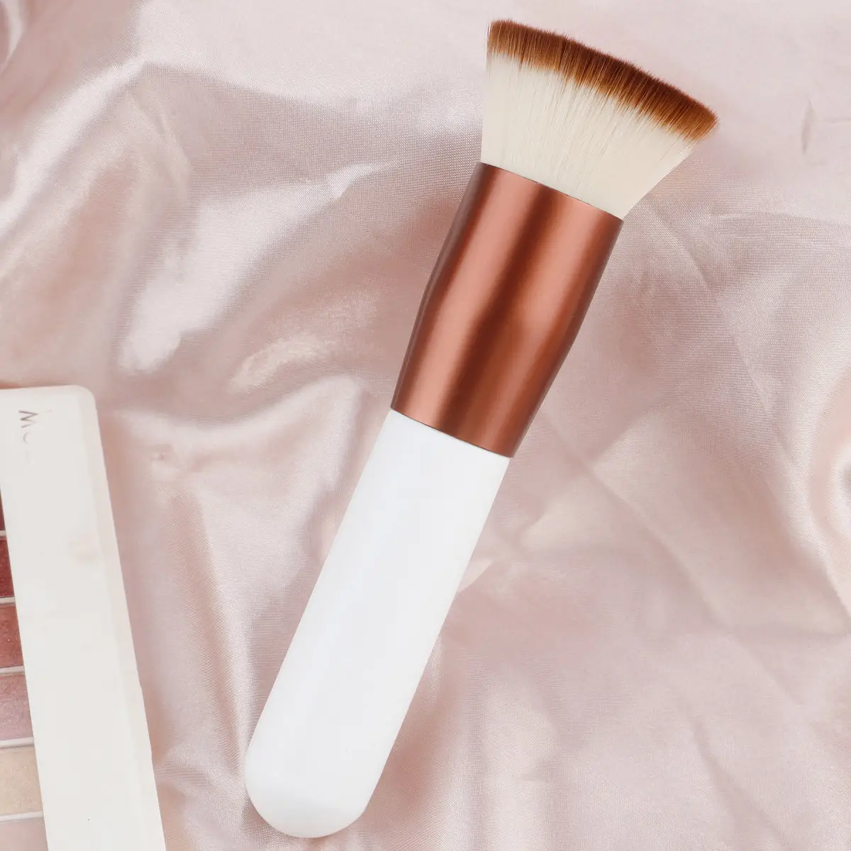 Pink Flat Head Makeup Brush for Foundation & Powder - Image 6