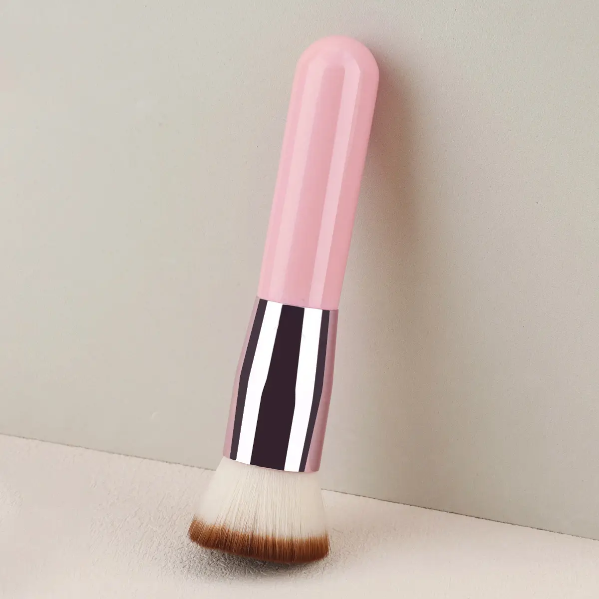 Pink Flat Head Makeup Brush for Foundation & Powder — feature 10