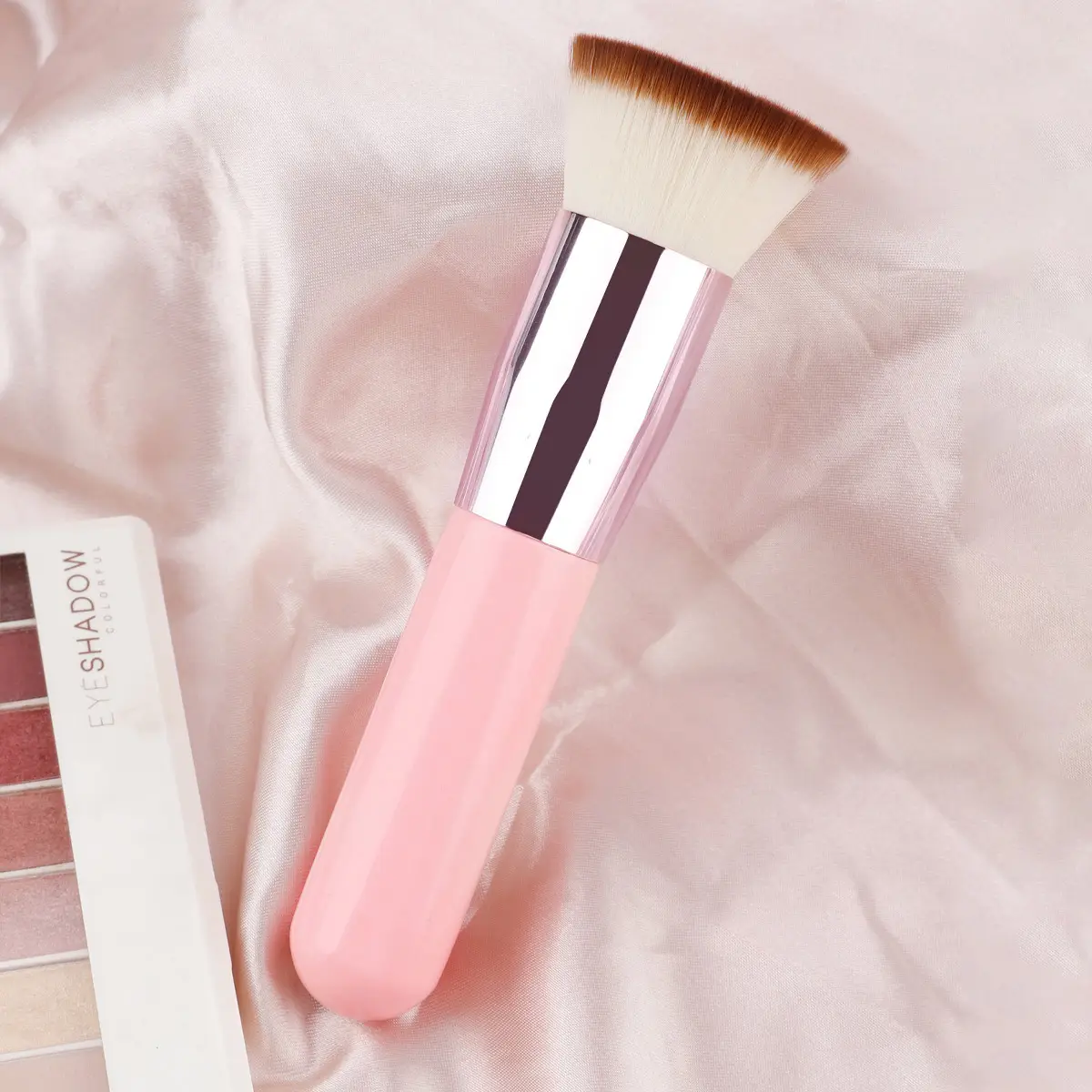 Pink Flat Head Makeup Brush for Foundation & Powder — feature 11