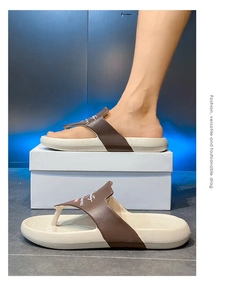 Summer New Korean-style Fashionable Flip-flops Men's Flip-flops Outdoor Cross-border Leisure Beach Sandals and Slippers plus size Slippers — feature 10