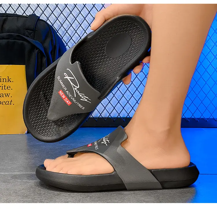 Summer New Korean-style Fashionable Flip-flops Men's Flip-flops Outdoor Cross-border Leisure Beach Sandals and Slippers plus size Slippers — feature 14