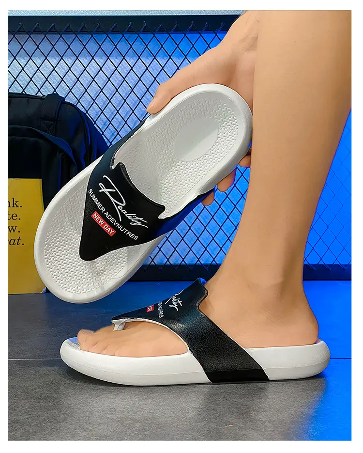Summer New Korean-style Fashionable Flip-flops Men's Flip-flops Outdoor Cross-border Leisure Beach Sandals and Slippers plus size Slippers — feature 9