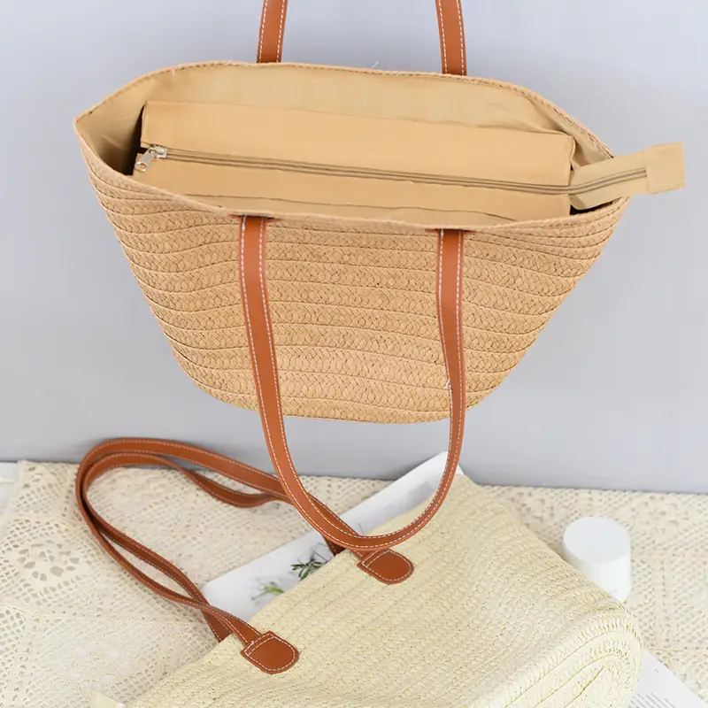 New Women's Straw Crossbody & Tote Bag Set — feature 4