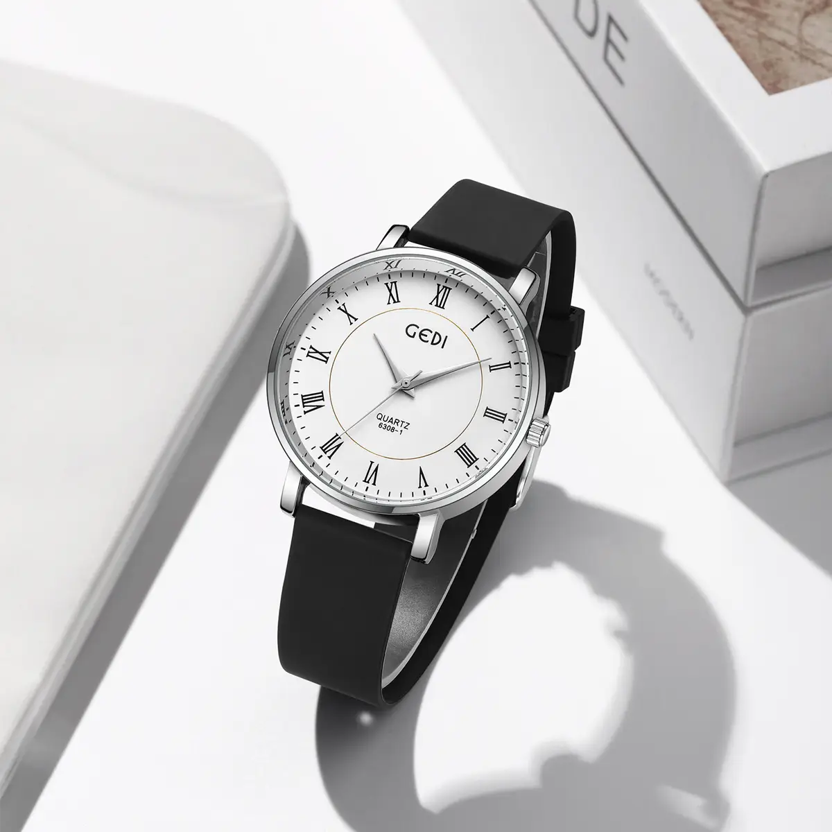 Goldie Waterproof Silicone Couple Watch Blue Dial