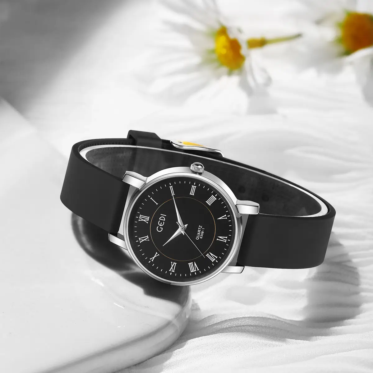Goldie Waterproof Silicone Couple Watch Blue Dial