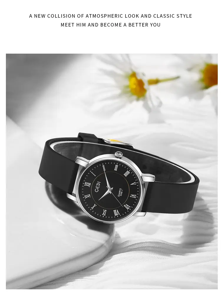 Goldie Waterproof Silicone Couple Watch Blue Dial — feature 6