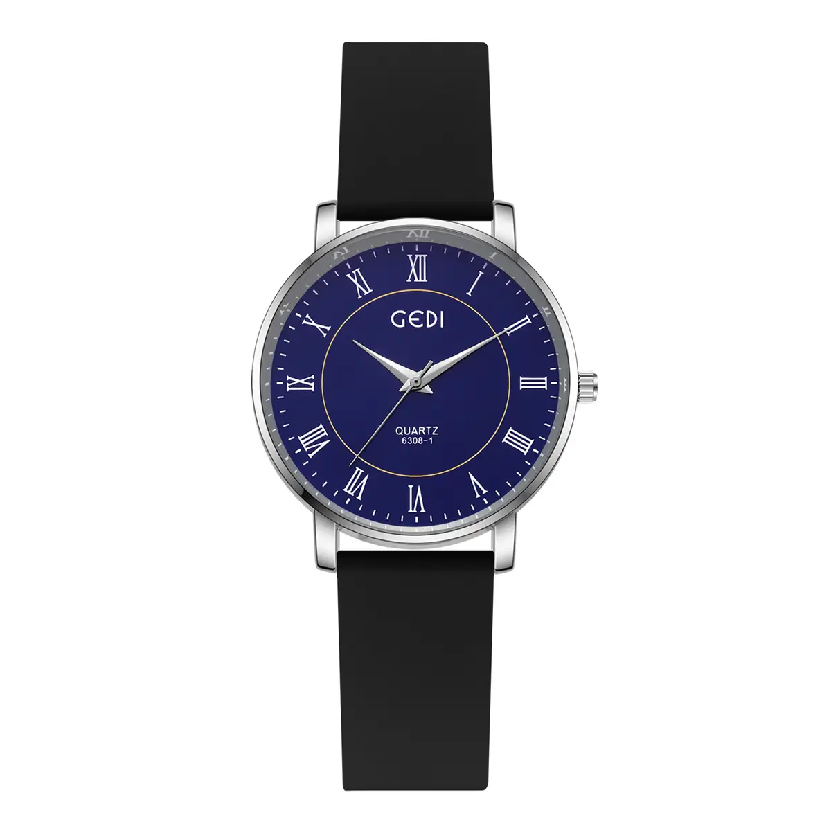 Goldie Waterproof Silicone Couple Watch Blue Dial