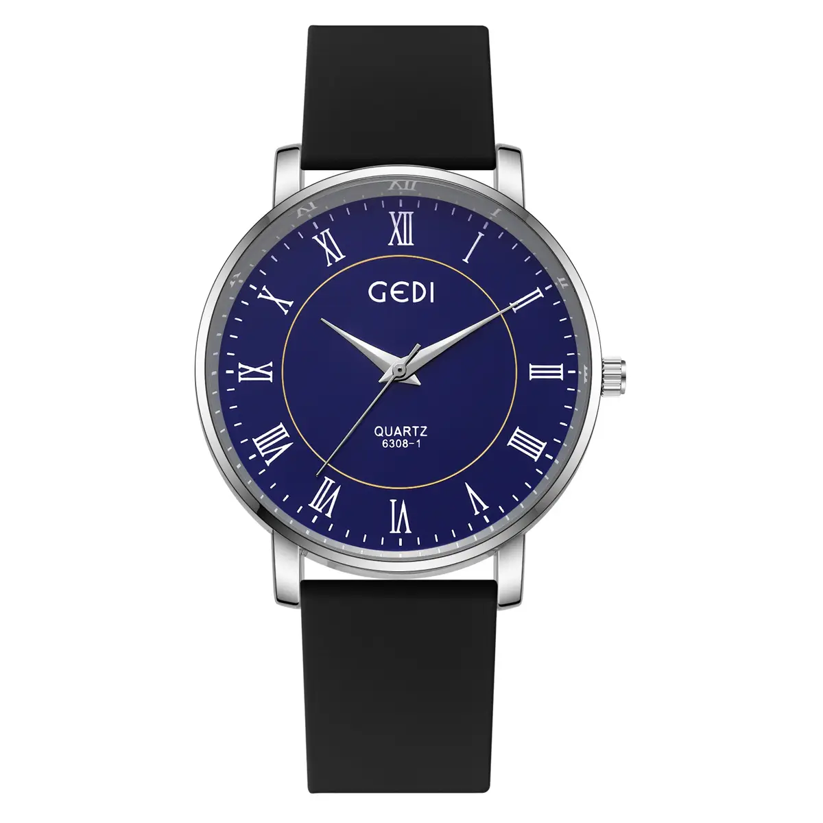 Goldie Waterproof Silicone Couple Watch Blue Dial