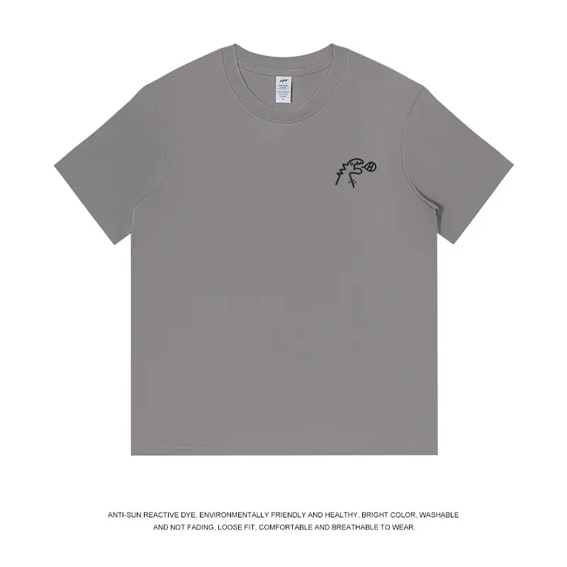 Men Printed Long Sleeve T-Shirt Black Grey - Image 6