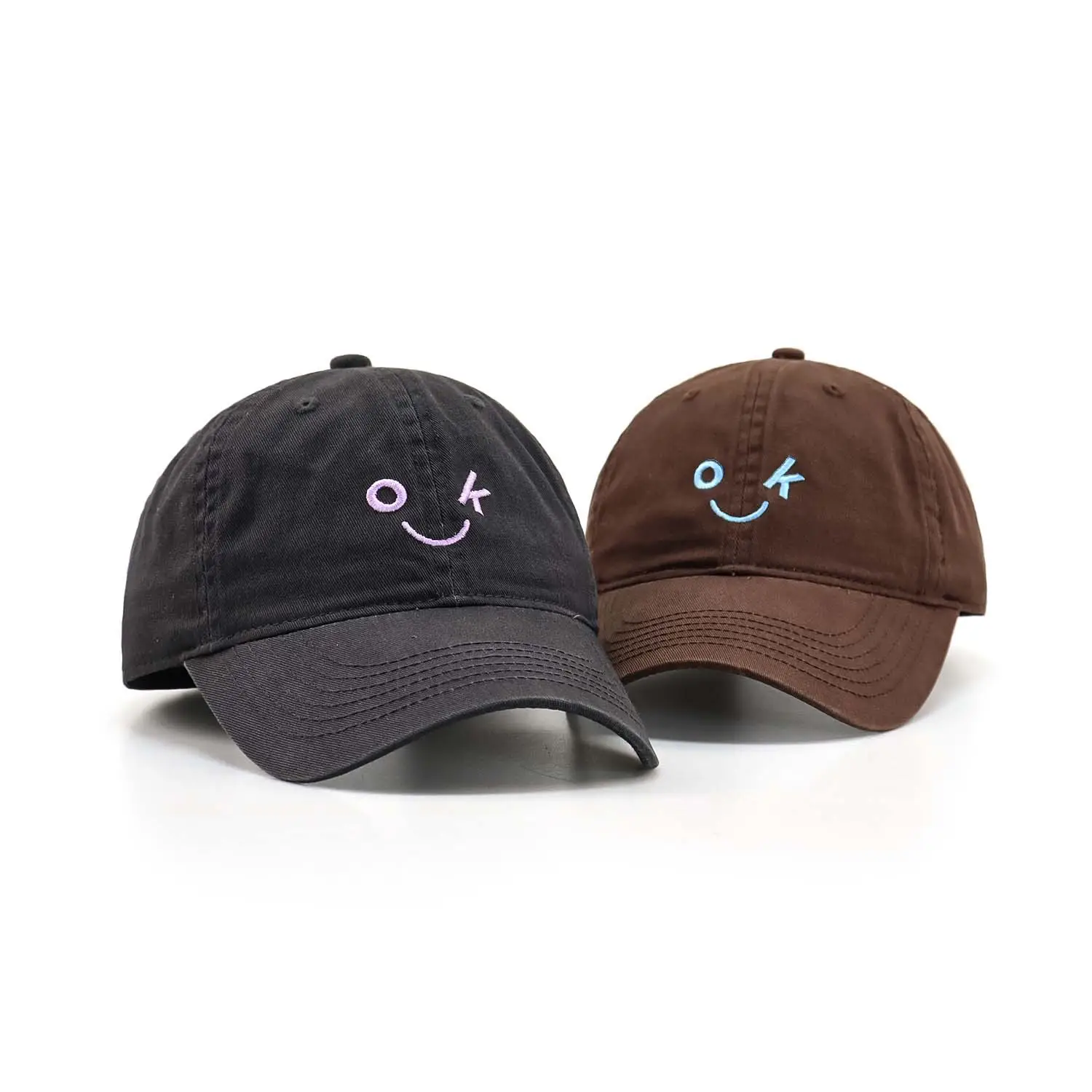 Japanese Style Smiley Cap Women Black Brown 2024 - Image 4