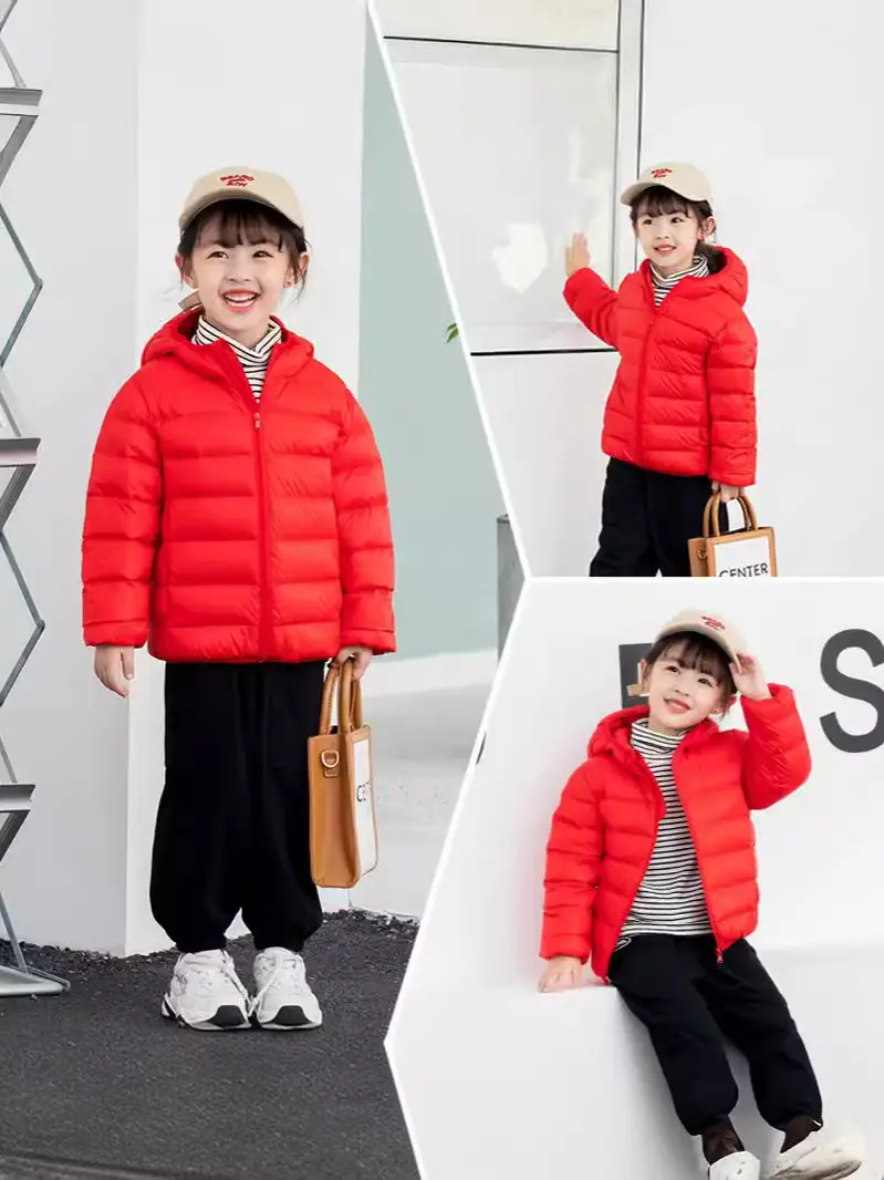 Children's Velvet Silk Hooded Jacket Pink Medium Large - Image 11