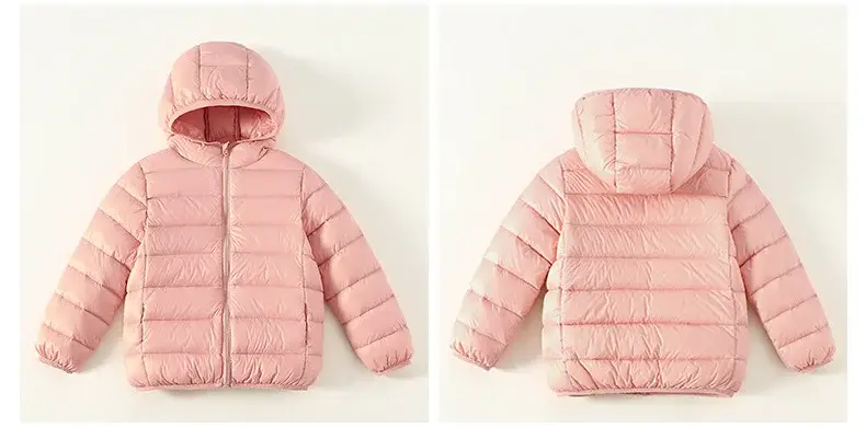Children's Velvet Silk Hooded Jacket Pink Medium Large — feature 29