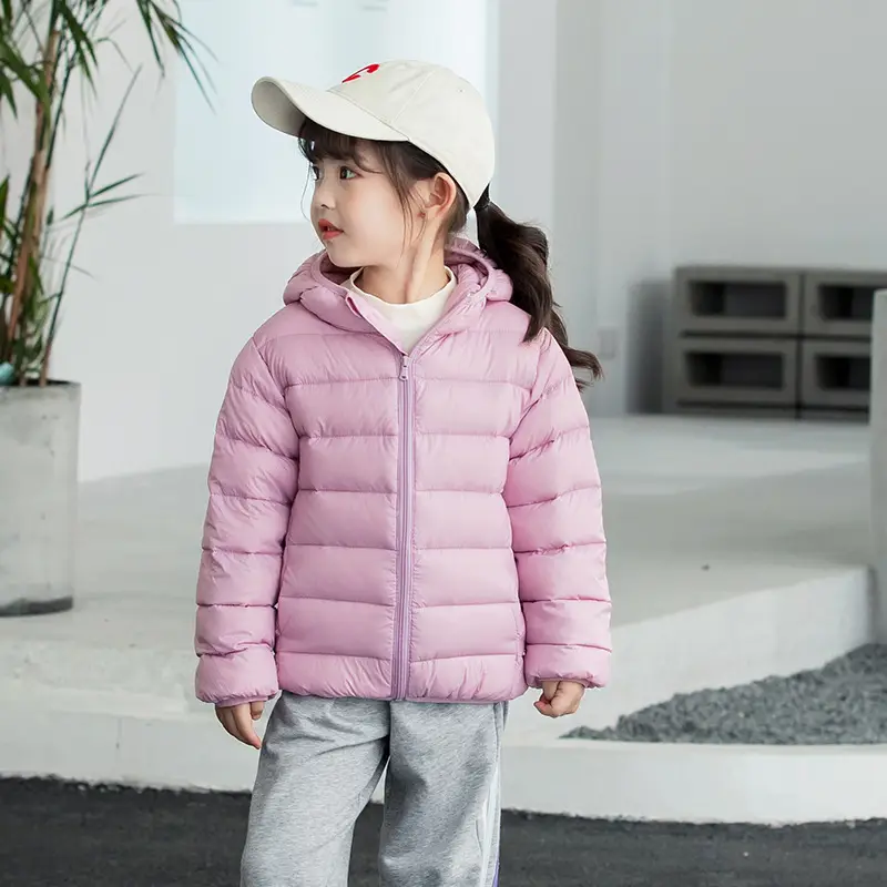Children's Velvet Silk Hooded Jacket Pink Medium Large