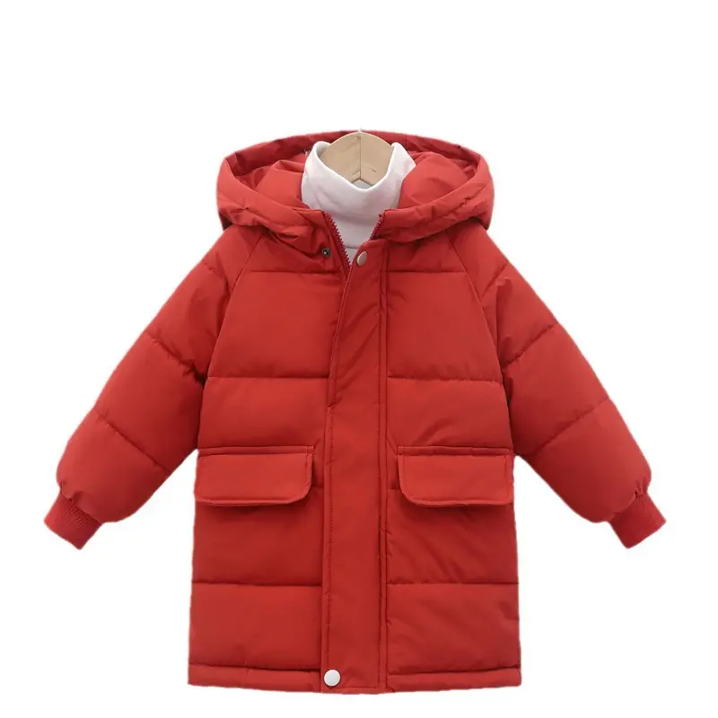 New Hooded Cotton Coat for Kids Mid Length Patterned - Image 11