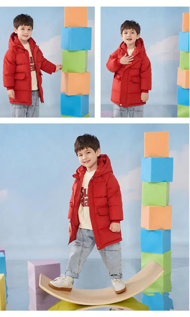 New Hooded Cotton Coat for Kids Mid Length Patterned — feature 11