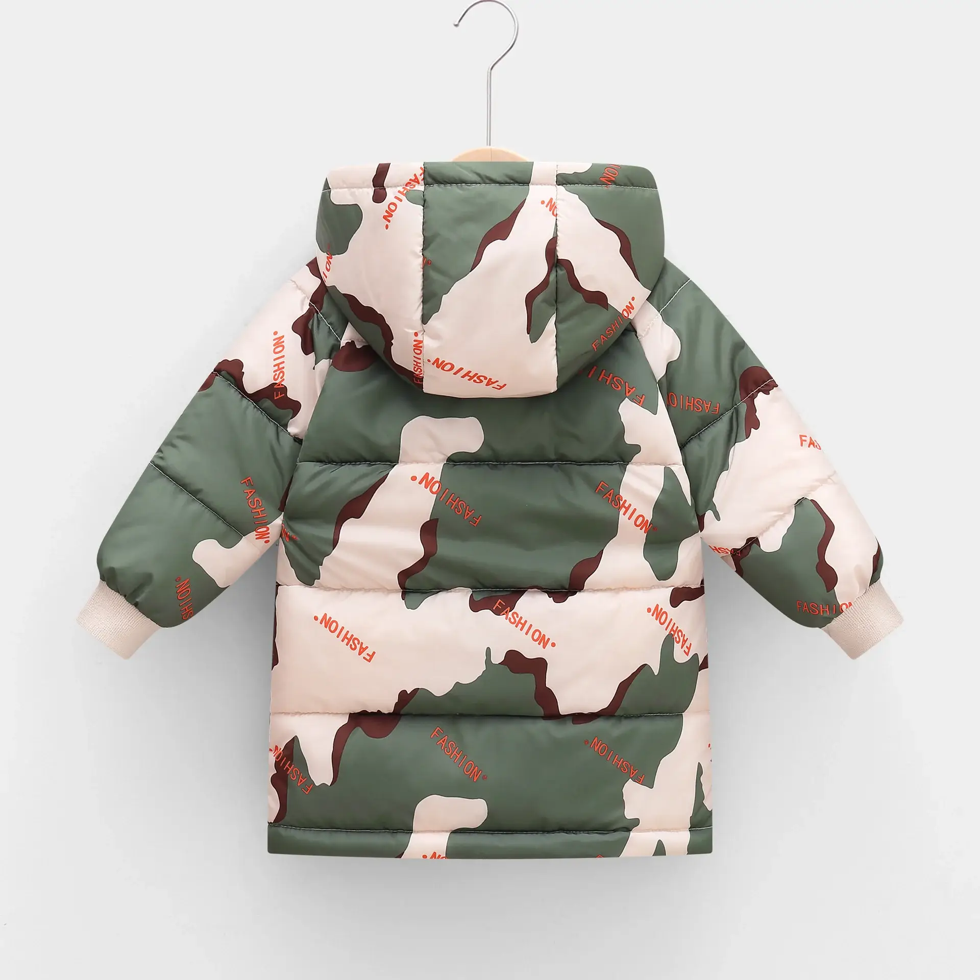 New Hooded Cotton Coat for Kids Mid Length Patterned — feature 13