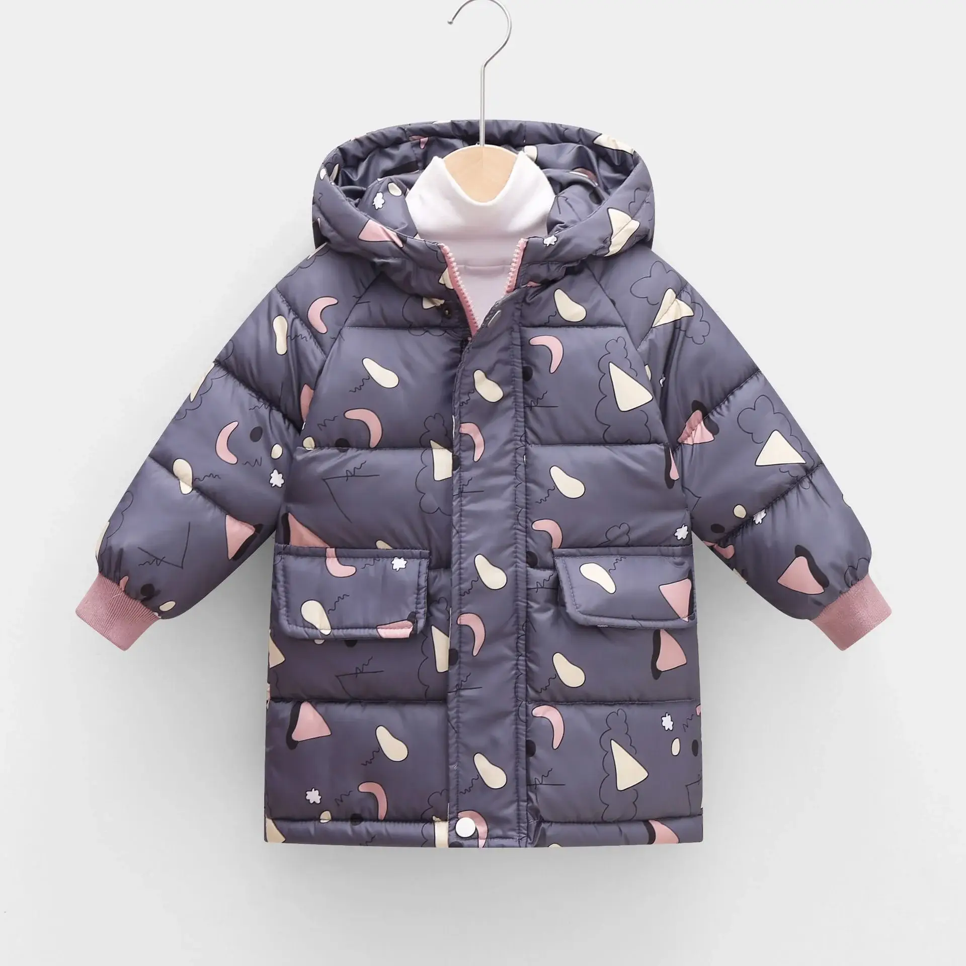 New Hooded Cotton Coat for Kids Mid Length Patterned — feature 14