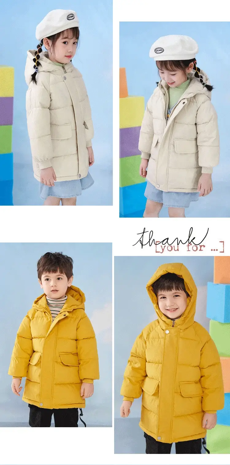 New Hooded Cotton Coat for Kids Mid Length Patterned — feature 9