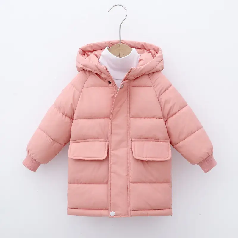 New Hooded Cotton Coat for Kids Mid Length Patterned - Image 3