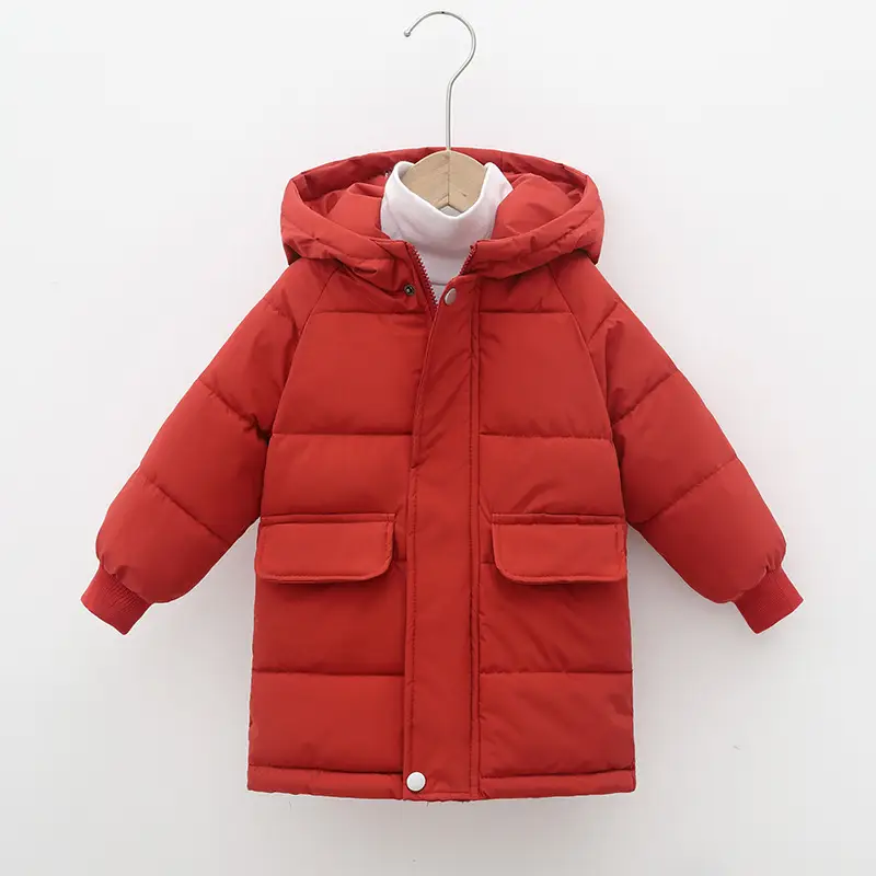 New Hooded Cotton Coat for Kids Mid Length Patterned - Image 4