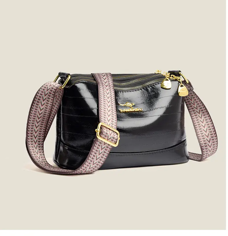 Black Women's Multi-Compartment Shoulder Crossbody Bag — feature 13