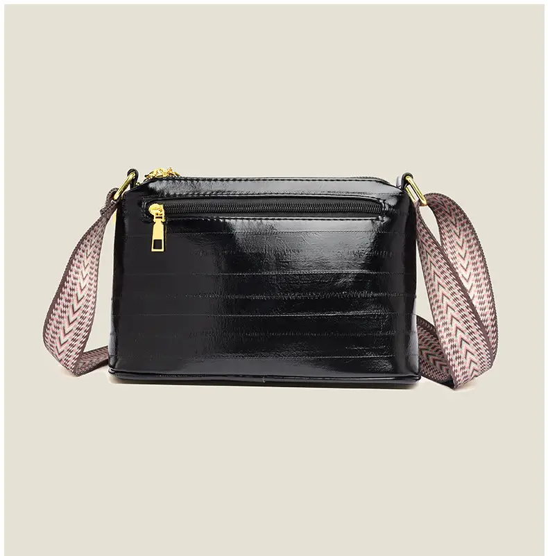 Black Women's Multi-Compartment Shoulder Crossbody Bag — feature 17