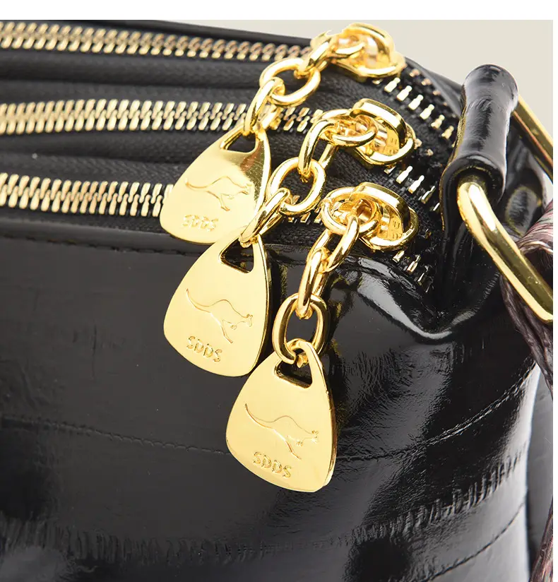 Black Women's Multi-Compartment Shoulder Crossbody Bag — feature 20