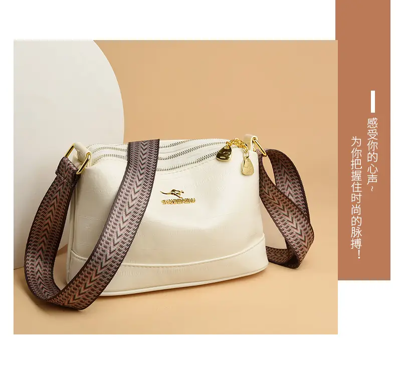 Black Women's Multi-Compartment Shoulder Crossbody Bag — feature 26
