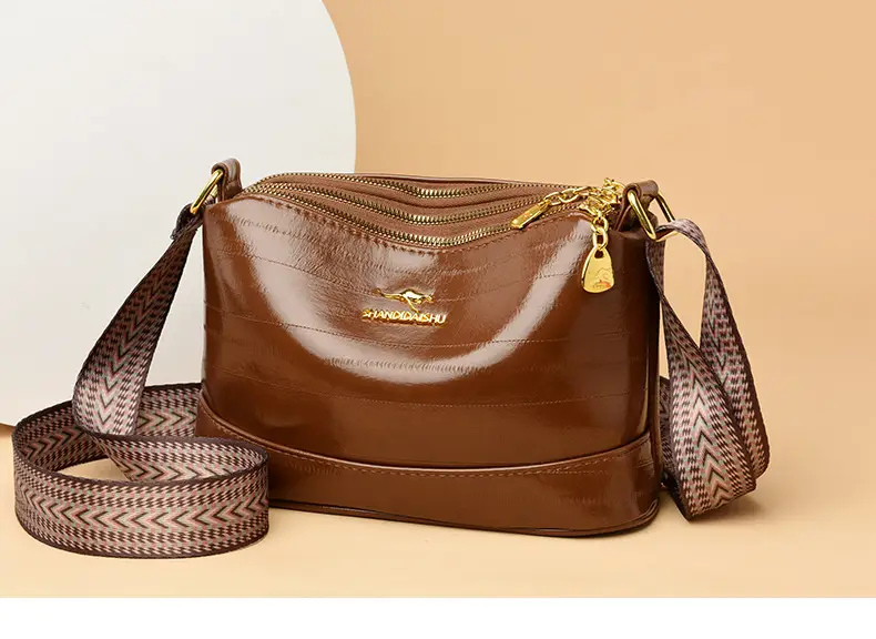 Black Women's Multi-Compartment Shoulder Crossbody Bag — feature 28