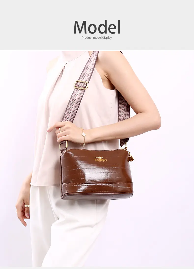 Black Women's Multi-Compartment Shoulder Crossbody Bag — feature 29
