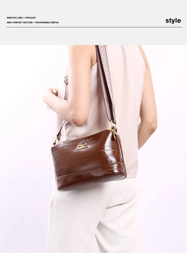 Black Women's Multi-Compartment Shoulder Crossbody Bag — feature 30