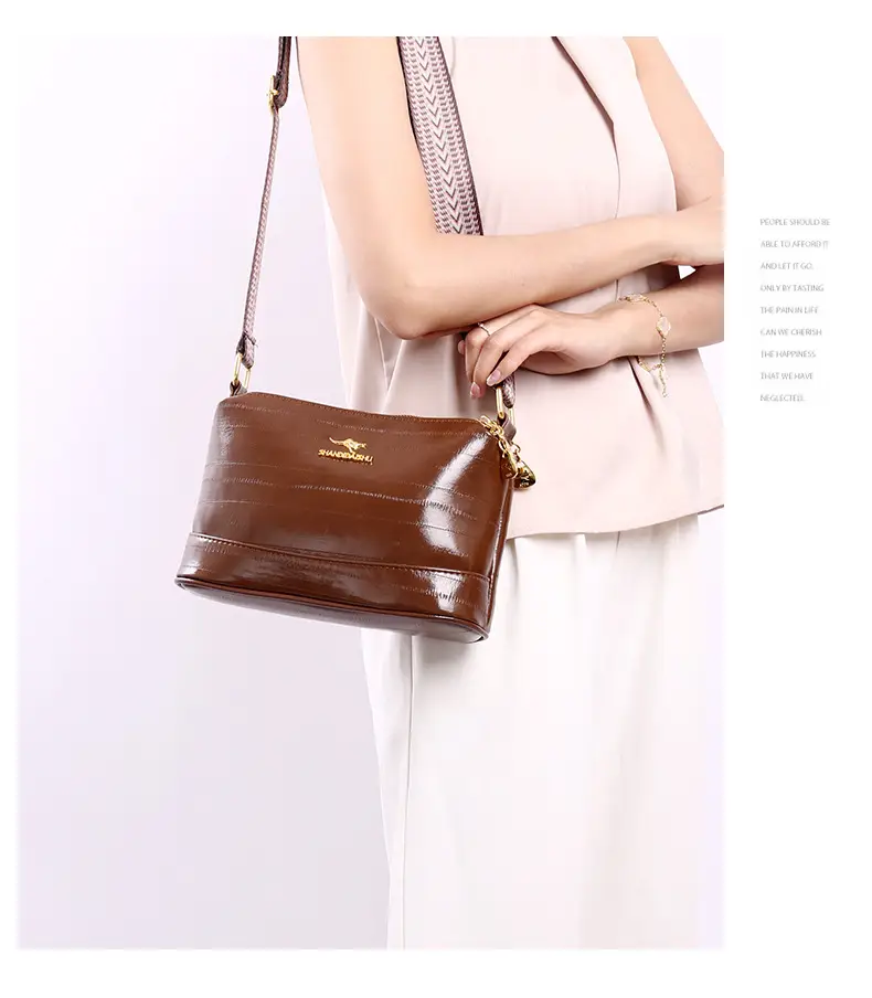 Black Women's Multi-Compartment Shoulder Crossbody Bag — feature 31