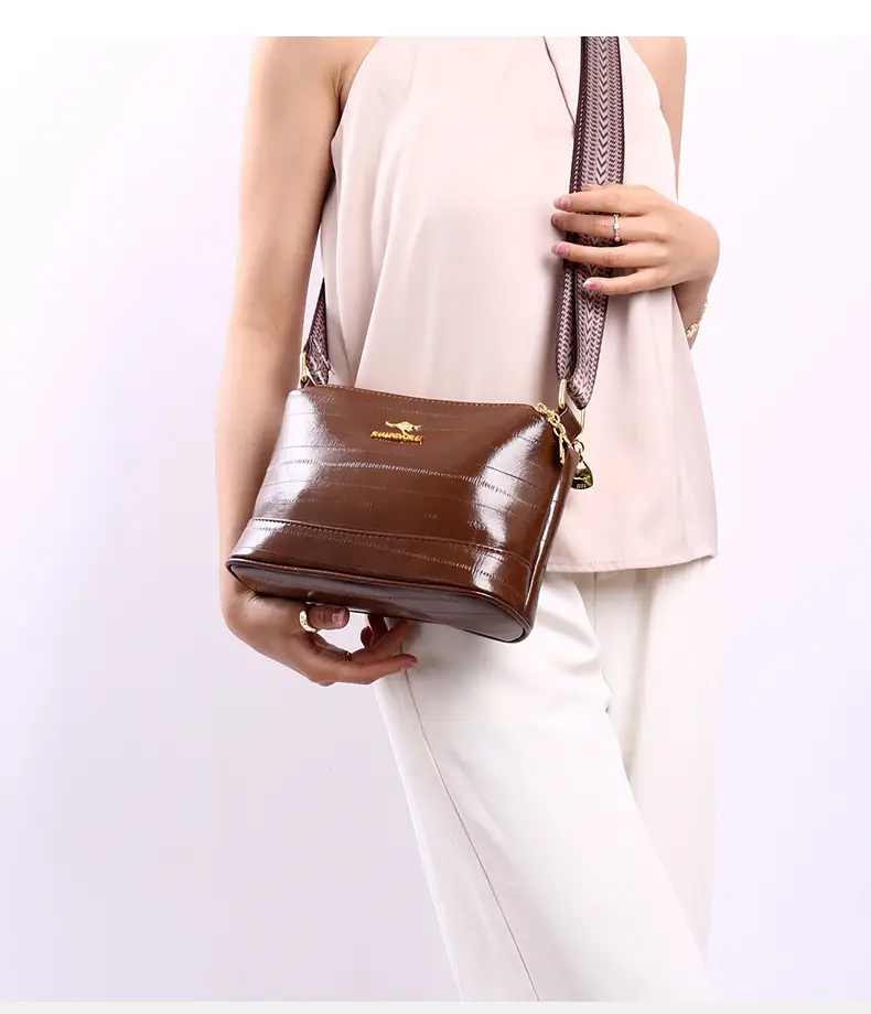 Black Women's Multi-Compartment Shoulder Crossbody Bag — feature 33