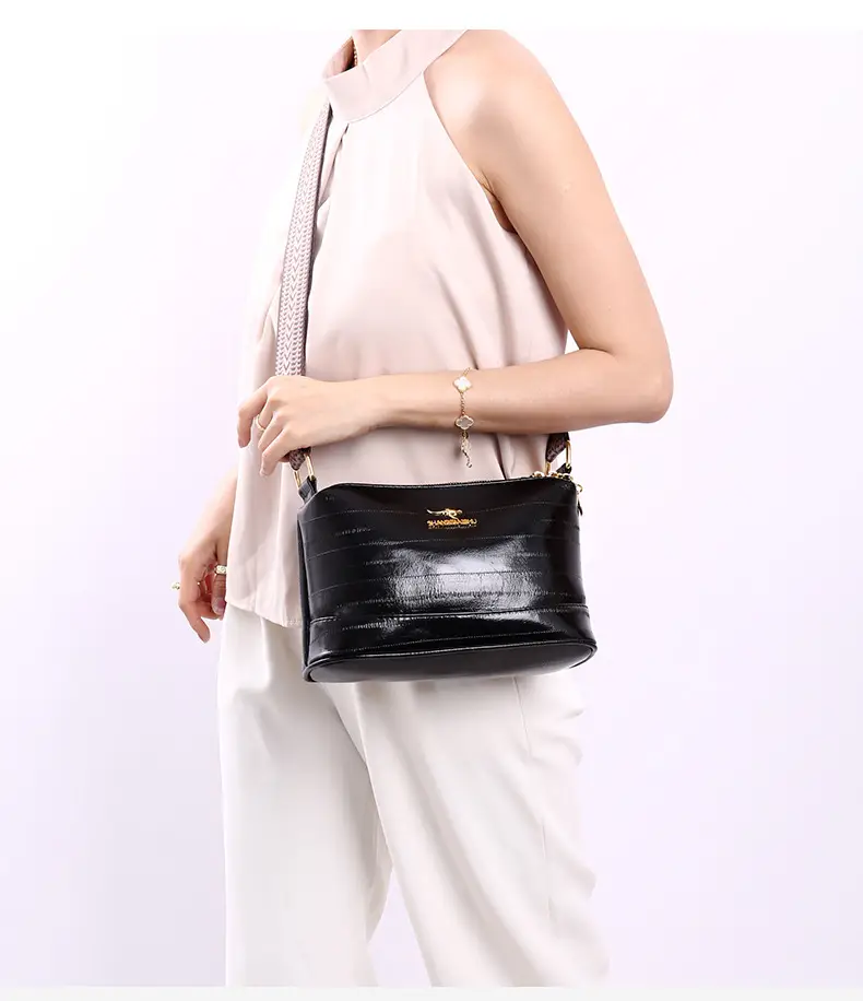 Black Women's Multi-Compartment Shoulder Crossbody Bag — feature 38