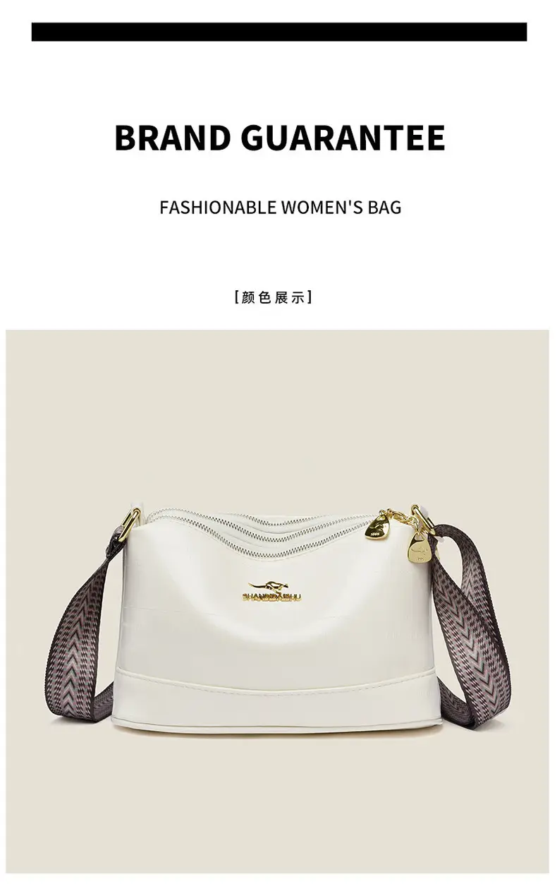 Black Women's Multi-Compartment Shoulder Crossbody Bag — feature 5
